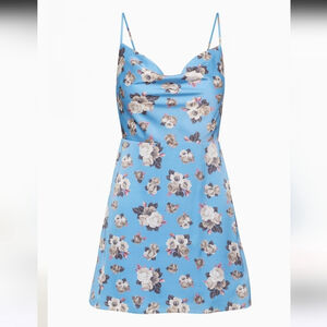 Sunday Best Spencer Dress Cowl Neck Mini Slip Floral Sz Medium
